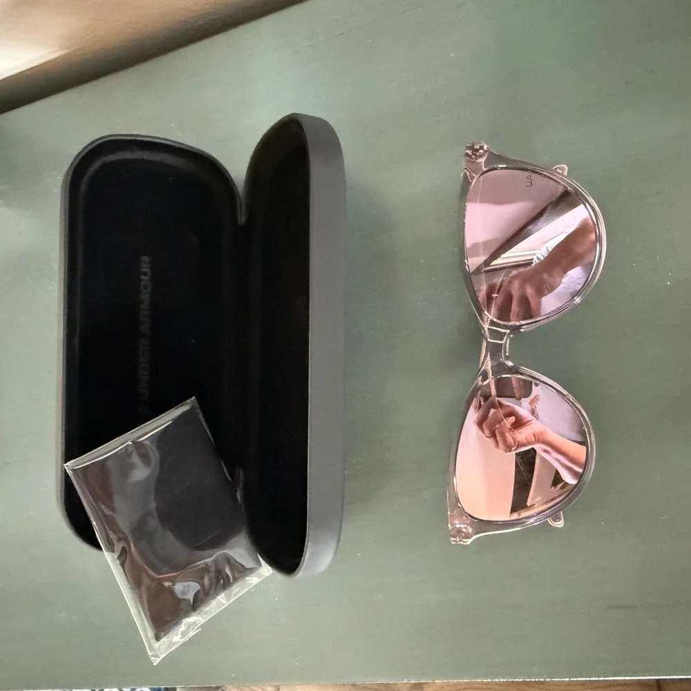 Under Armour Expanse Sunglasses Clear Purple Rose‎ Gold Mirror UA EXPANSE 141TE